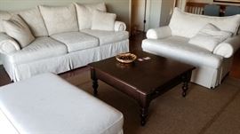 Bernhardt White Three Cushion Sofa
Oversized White Chair
White Ottoman