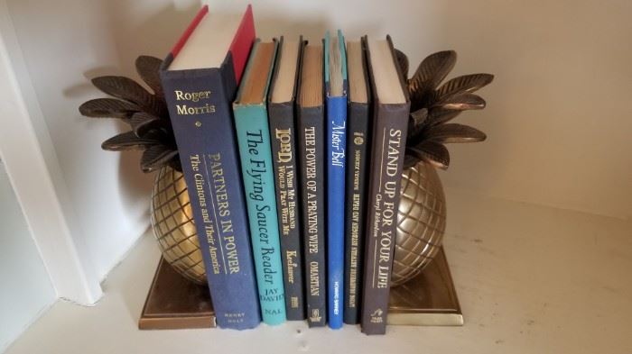 Brass pineapple bookends