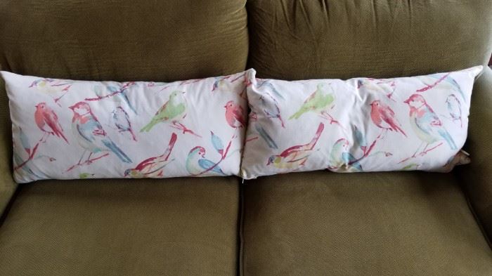 These pillows are for the birds