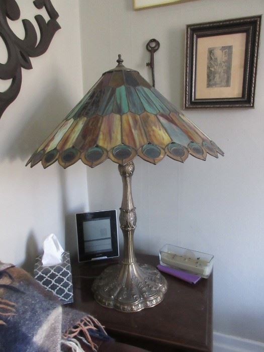 One of many art glass lamps