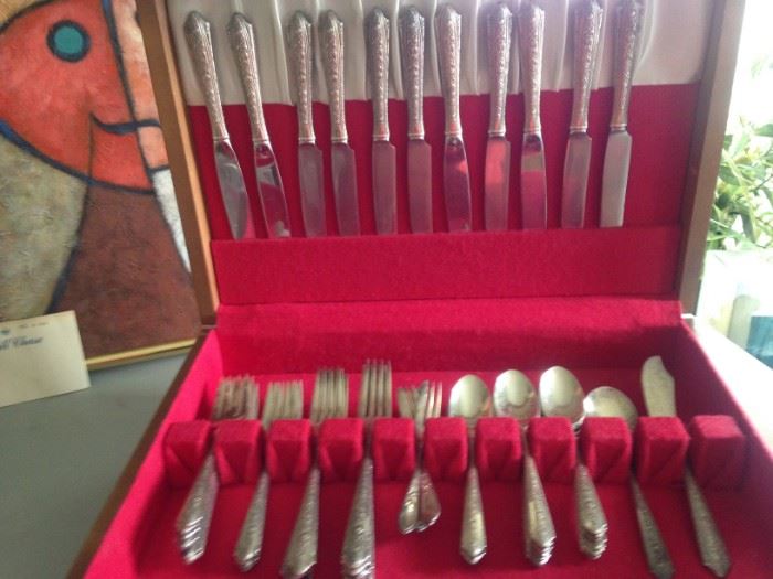 55 pc. Wallace Sterling  Normandie pattern