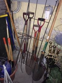 lots of yard tools