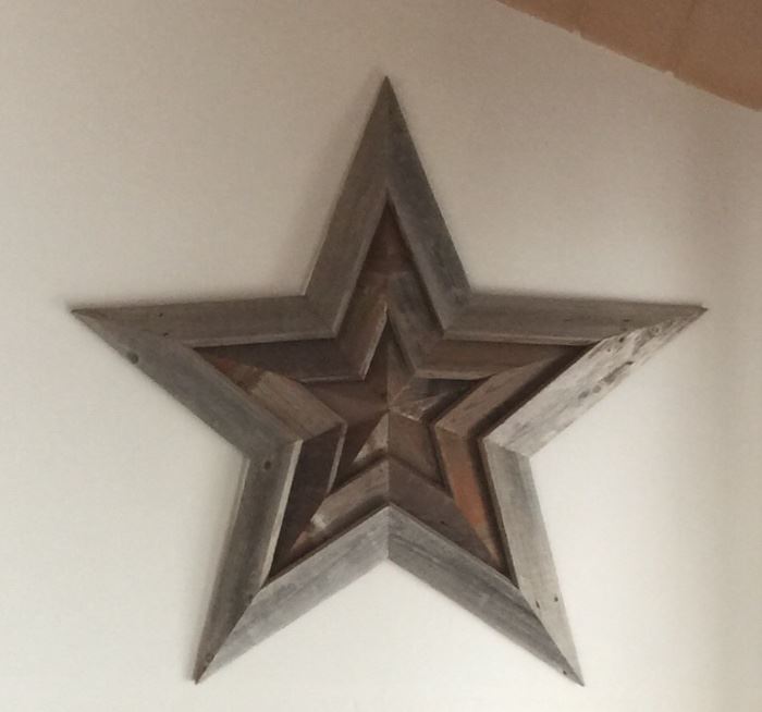 Large reclaimed wood star