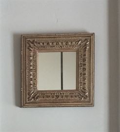 Very nice square, heavy framed mirror - 24" x 24"