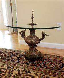 French glass table