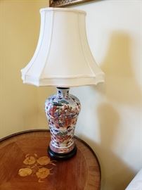 Oriental Porcelain Hand Painted Lamps