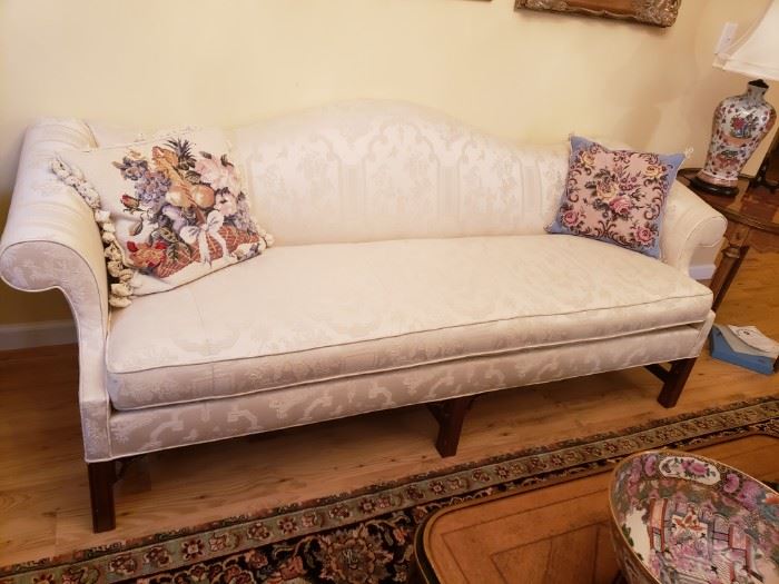 White French Sofa, Oriental Pattern