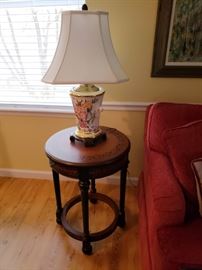 Accent Table and Lamps