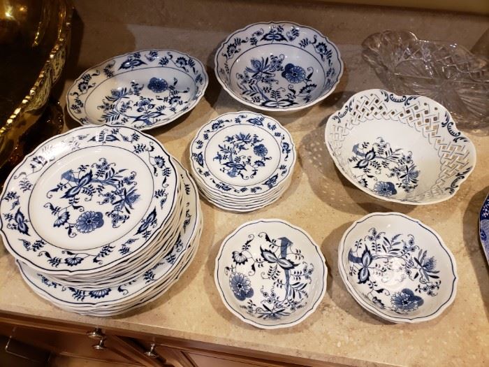 Blue Danube Dish Set and Bowls