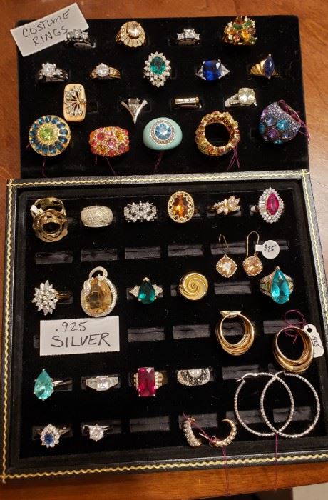 Sterling Silver and Costume Rings