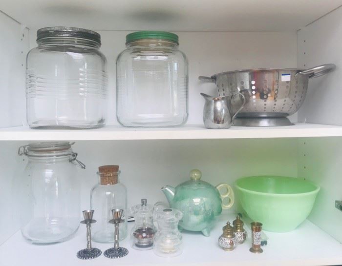Jadeite, kitchen, candleholder, teapot
