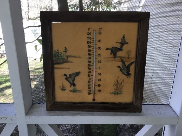 Outdoor Thermometer featuring what "Kitty"  loved best was her birds.  