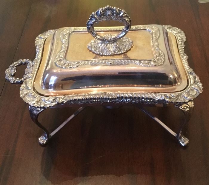 Small Silver Plate Chafing Dish