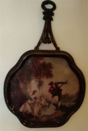 Family Heirloom, Bow and Tassel cast from wooden scalloped frame