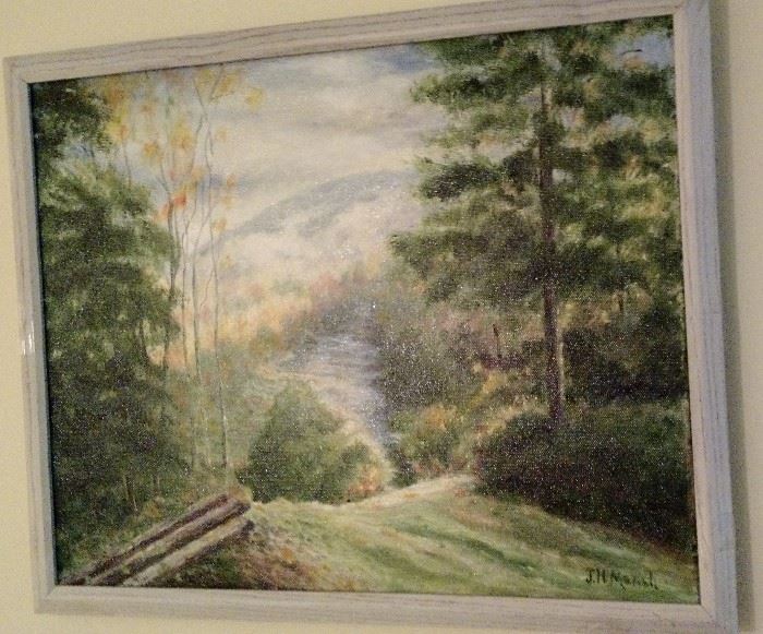 Framed Oil Painting by June Marsh