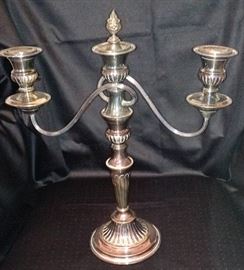Sheffield Silver Plate Twisted Arm Candelabra (pair)