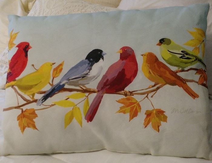 Hand Painted Birds on a Branch.  Very nice.