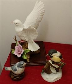 Trio of Porcelain Birds