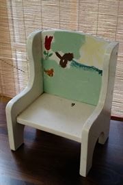Handmade, Hand Painted Doll Chair