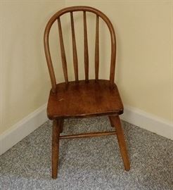 Child's Wood Spindle  Back Chair