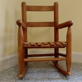Child's Wooden Rocking Chair