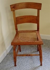 Child Size Wooden Chair with Woven Cane Seat
