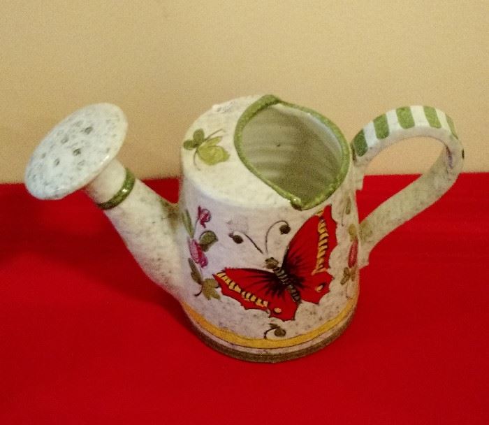 Colorful small Ceramic Hand Painted Watering Can