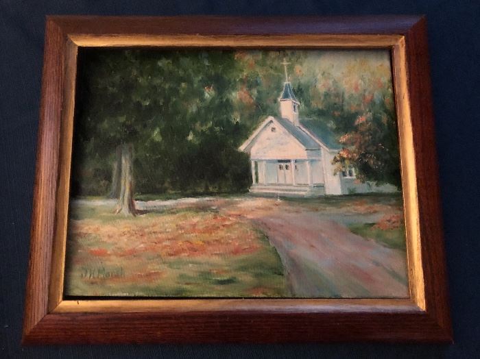 "Small Church" Oil Painting by June Marsh