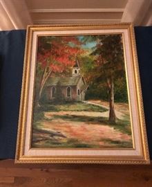 "Church" Oil Painting By June Marsh