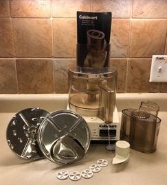 Cuisinart Food Processor with Accessories with original book.