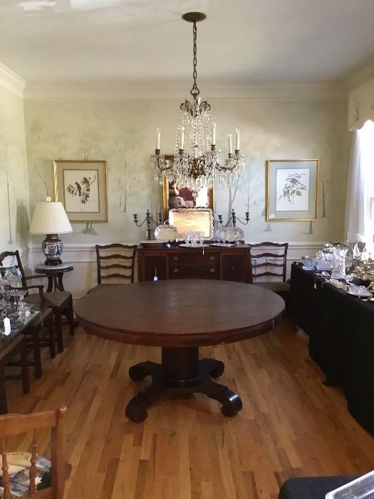 Dining room Pedestal Table with up to 20 chair available
