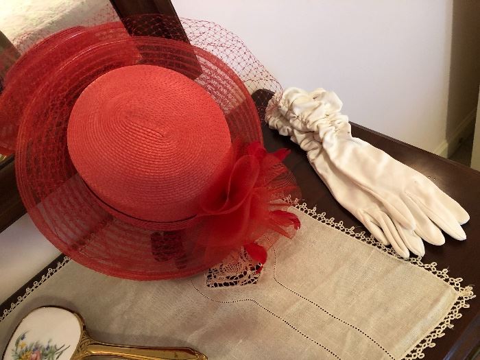 Vintage Hat and Gloves, More to Choose from