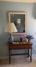 Bedroom Table with Framed Mirror