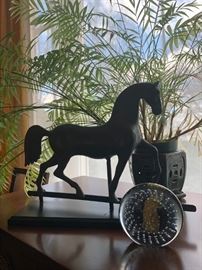 Horse Weathervane, Art Glass Paperweight