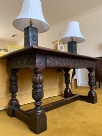 Spanish Style Heavily Carved Sideboard