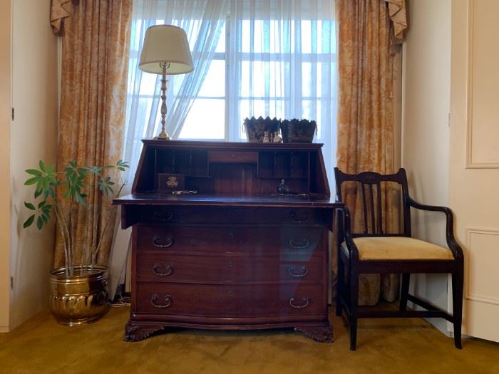 Mahogany Drop Front Desk