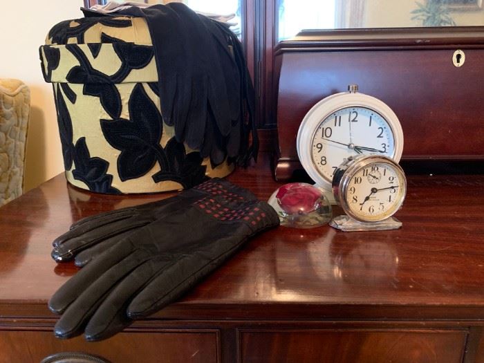 Leather Gloves, Vintage Westclox, Jewelry Boxes