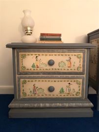 Quimper France Style Hand Painted Chest