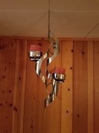 Chrome hanging candle fixture-1960's?