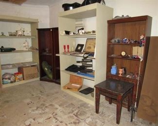 Misc. Items & Book Shelves