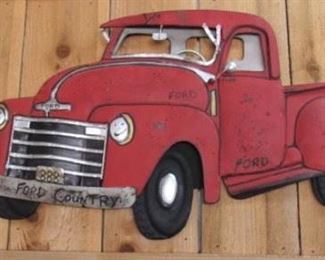 Metal Truck Wall Plaque