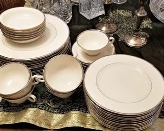 Lenox china in the Montclair pattern