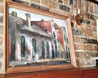 French Quarter House by listed artist Jack Cooley, dated 1961.