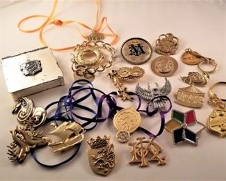 Selection of Mardi Gras Krewe favors and pins - priced to sell