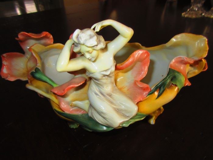 German art nouveau porcelain console bowl