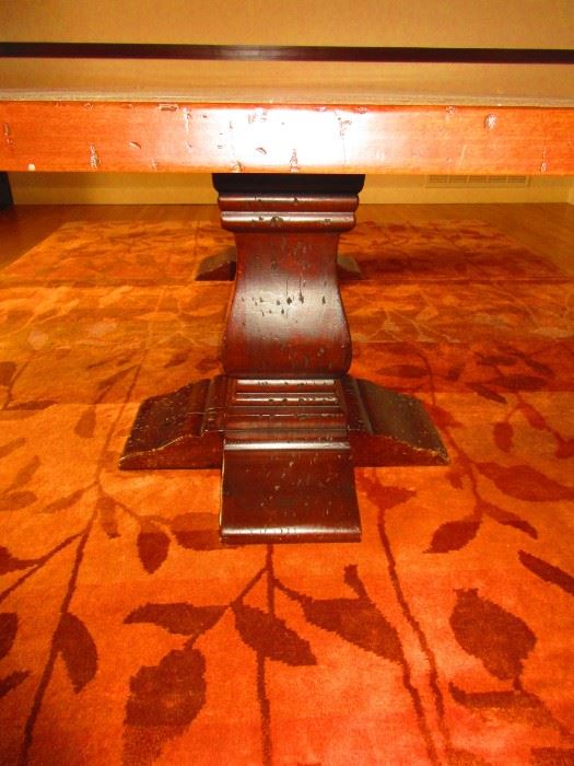 Detail of arhaus dining table