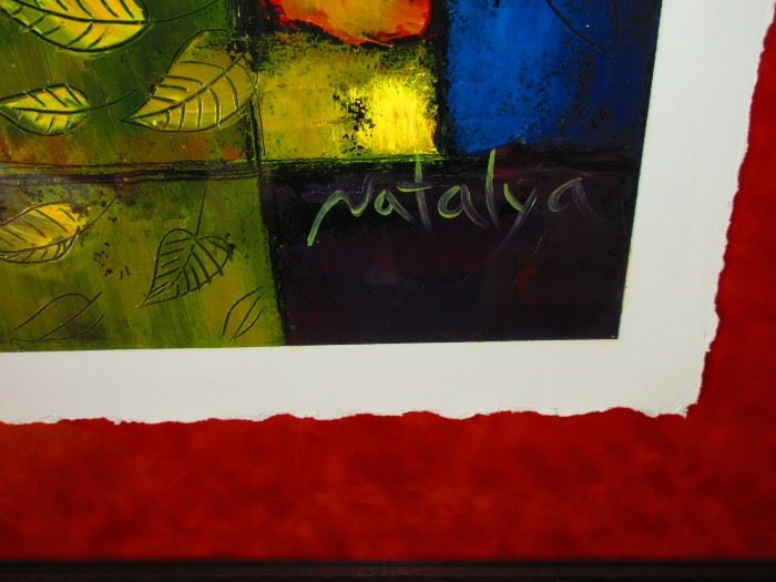 Signature on contemporary still Life paintings by Natalya