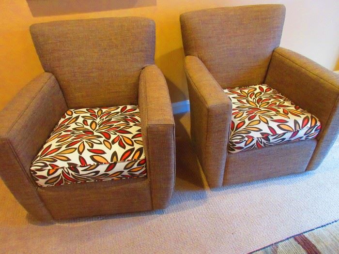 Pair of crate & barrel accent chairs