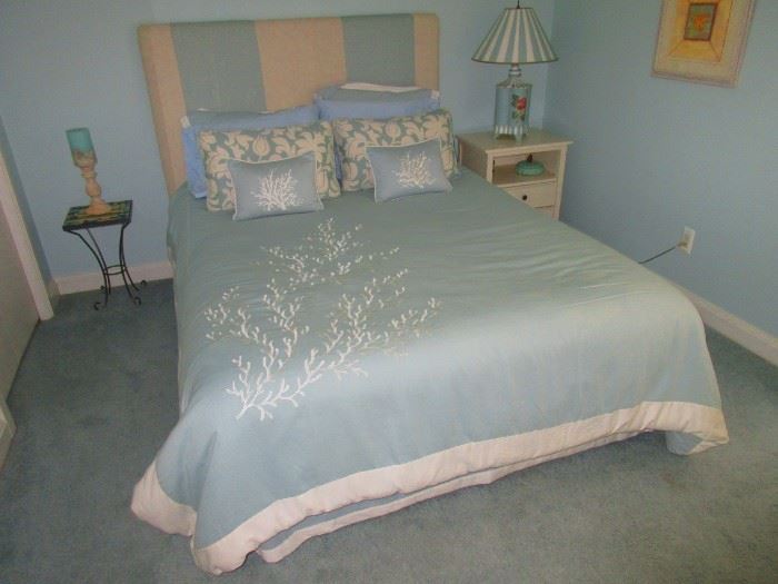 Queen size bed and headboard
