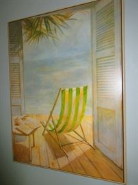 Seaside print on canvas
